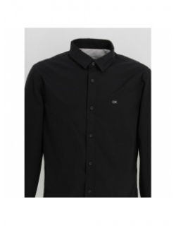 Chemise poplin stretch slim noir homme - Calvin Klein