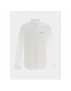 Chemise poplin stretch slim blanc homme - Calvin Klein