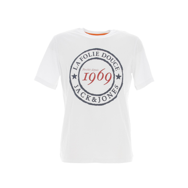 T-shirt la folie douce 23 blanc homme - Jack & Jones