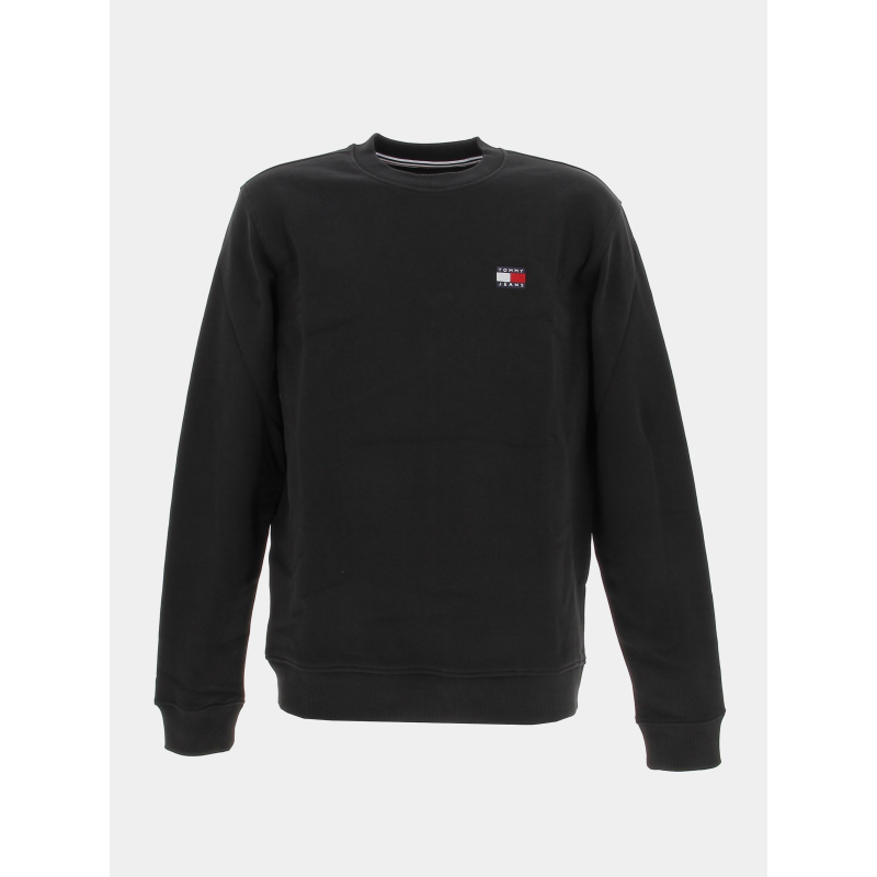 Sweat regular badge crew noir homme - Tommy Jeans