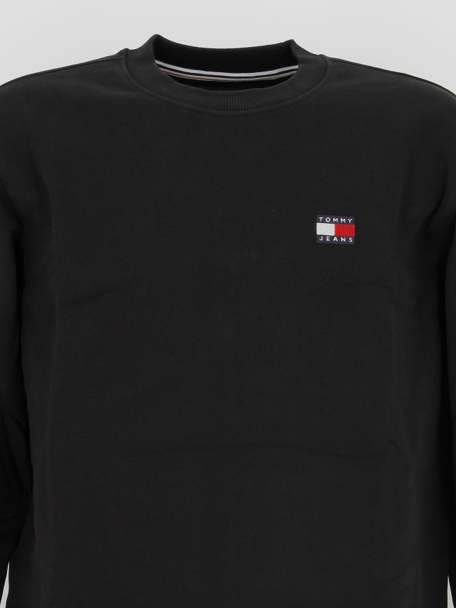 Sweat regular badge crew noir homme - Tommy Jeans