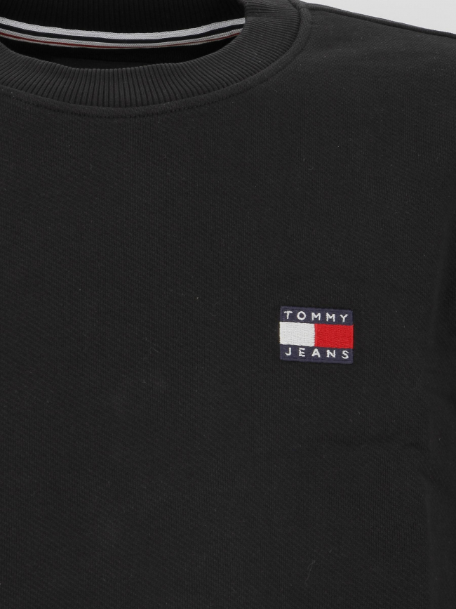 Sweat regular badge crew noir homme - Tommy Jeans