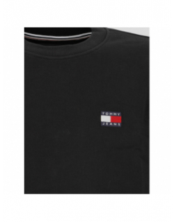 Sweat regular badge crew noir homme - Tommy Jeans