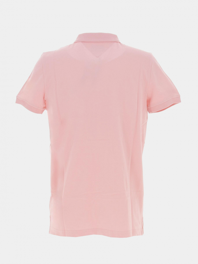 Polo slim placket rose homme - Tommy Jeans