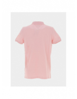 Polo slim placket rose homme - Tommy Jeans