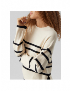 Pull rayé saba blanc noir femme - Vero Moda