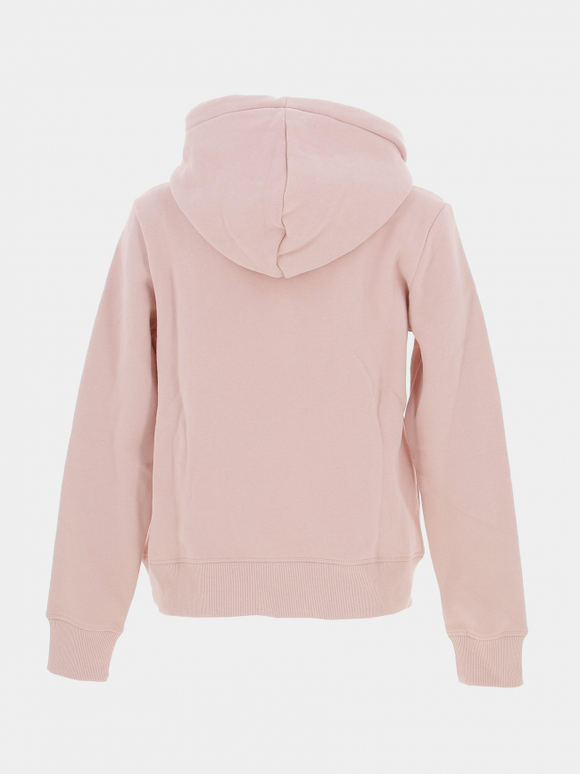 Sweat à capuche metallic logo rose femme - Superdry