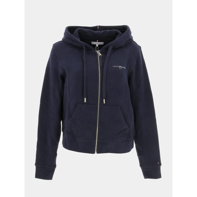 Sweat zippé capuche regular bleu marine femme - Tommy Hilfiger