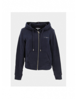 Sweat zippé capuche regular bleu marine femme - Tommy Hilfiger