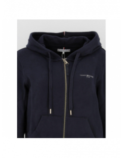 Sweat zippé capuche regular bleu marine femme - Tommy Hilfiger