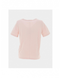 T-shirt col v regular rose femme - Tommy Hilfiger