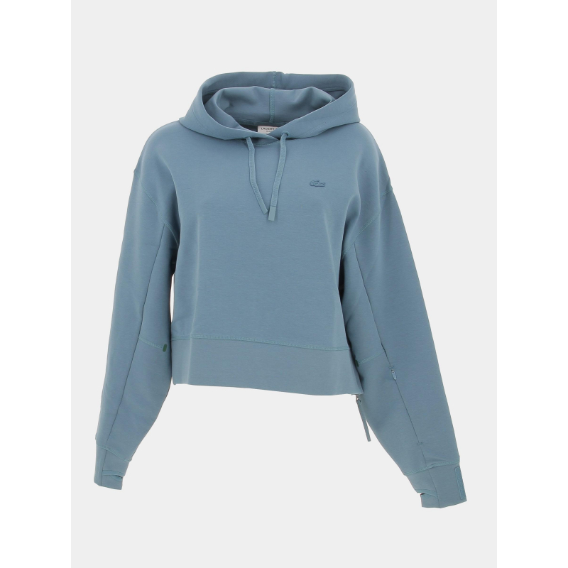 Sweat à capuche core active bleu femme - Lacoste