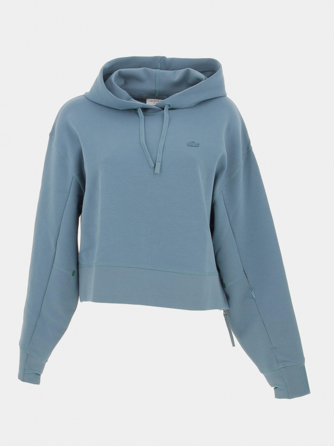 Sweat à capuche core active bleu femme - Lacoste