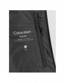 Doudoune sans manche fine crinkle noir homme - Calvin Klein