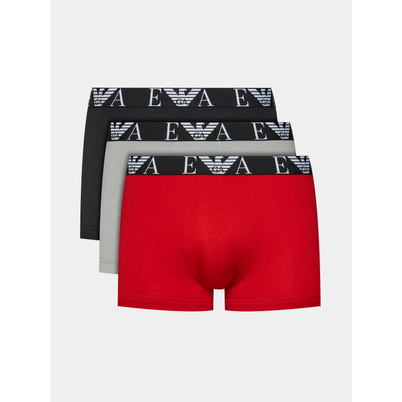 Pack 3 boxers stretch rouge homme - Emporio Armani