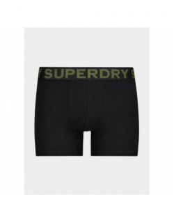 Pack 3 boxers gris kaki noir homme - Superdry