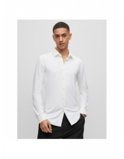 Chemise uni stretch elisha blanc homme - Hugo