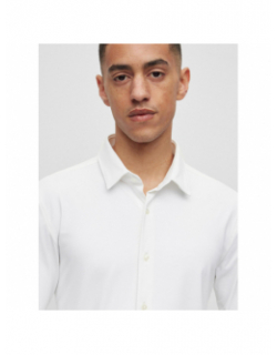 Chemise uni stretch elisha blanc homme - Hugo