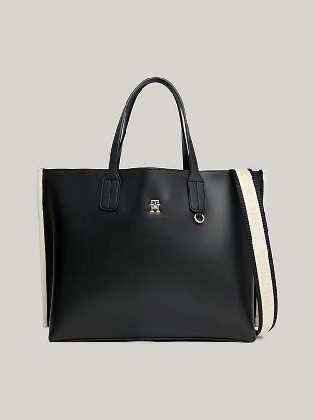 Sac à main iconic satchel bleu femme - Tommy Hilfiger