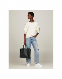 Sac à main iconic satchel bleu femme - Tommy Hilfiger