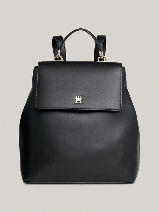 Sac à dos simili cuir refined noir femme - Tommy Hilfiger