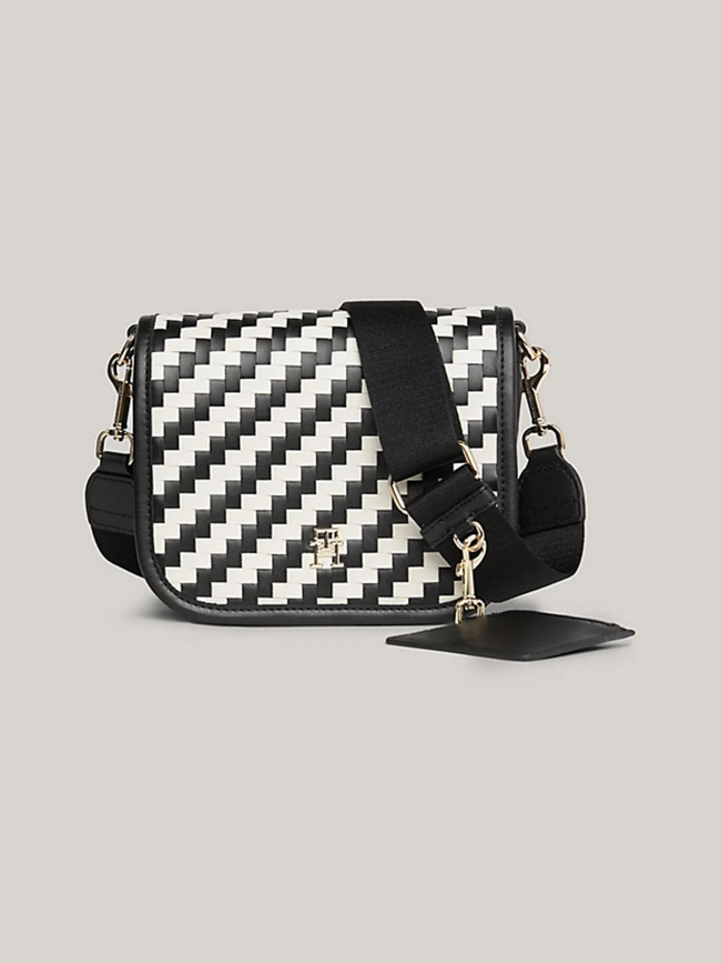 Sac bandoulière damier noir femme - Tommy Hilfiger