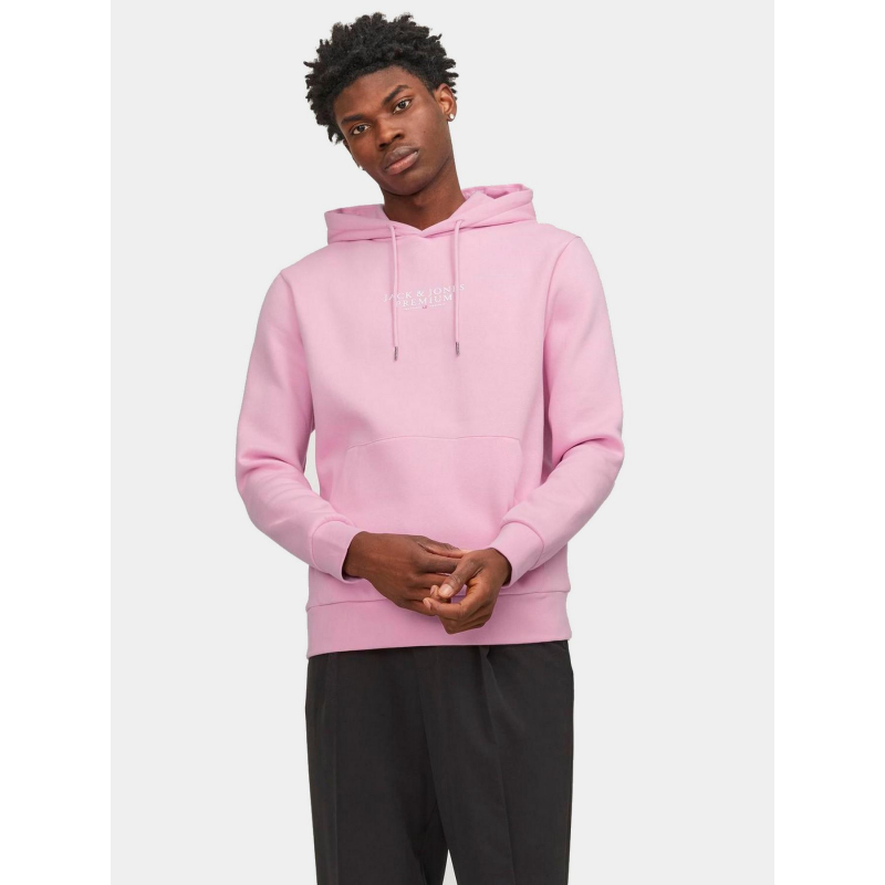 Sweat à capuche bluarchie rose homme - Jack & Jones