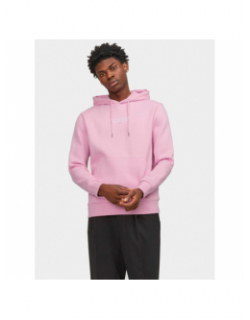 Sweat à capuche bluarchie rose homme - Jack & Jones