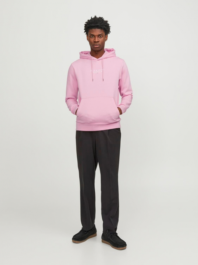 Sweat à capuche bluarchie rose homme - Jack & Jones