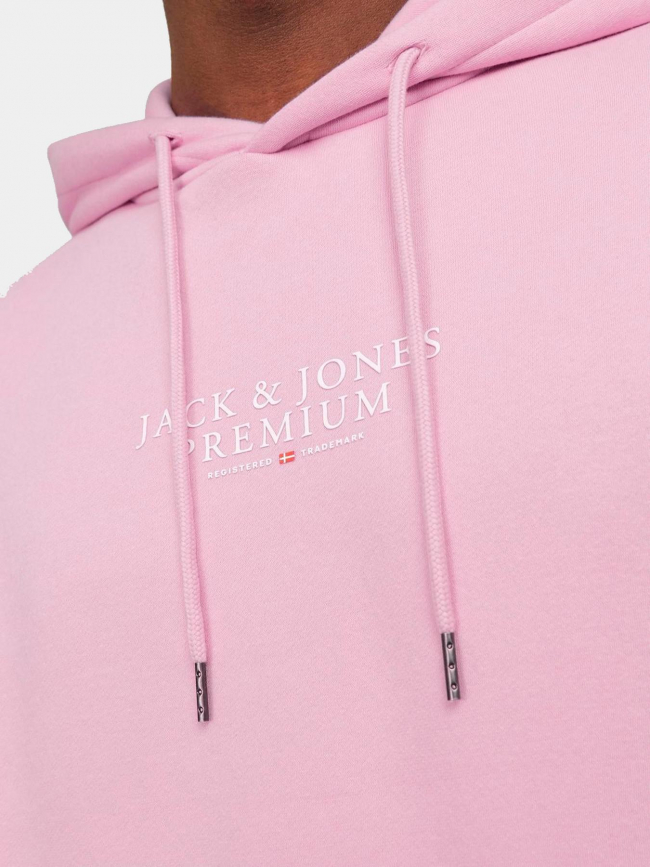 Sweat à capuche bluarchie rose homme - Jack & Jones