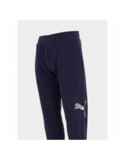 Jogging essential logo argenté bleu homme - Puma