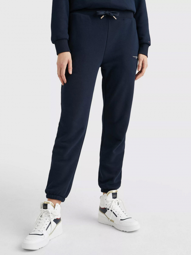 Jogging tapered mini logo bleu marine femme - Tommy Hilfiger