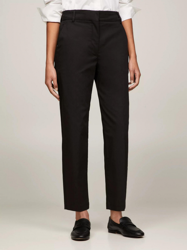 Pantalon chino blend droit noir femme - Tommy Hilfiger