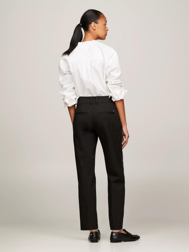 Pantalon chino blend droit noir femme - Tommy Hilfiger