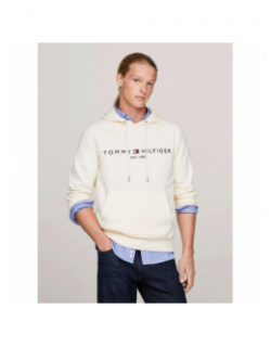 Sweat à capuche calico beige homme - Tommy Hilfiger