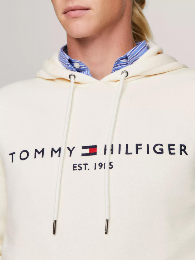 Sweat à capuche calico beige homme - Tommy Hilfiger