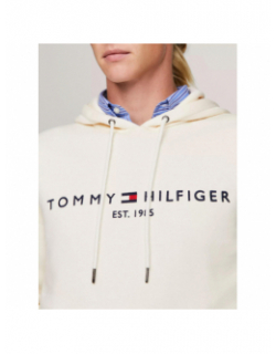 Sweat à capuche calico beige homme - Tommy Hilfiger