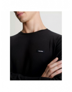 T-shirt manche longue stretch noir homme - Calvin Klein