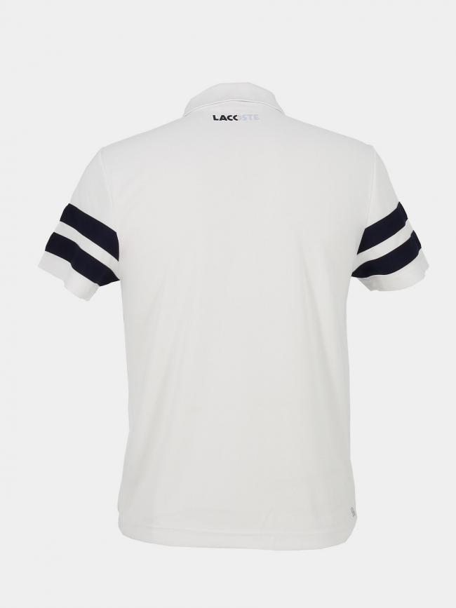 Polo rayures manches contrastées blanc homme - Lacoste