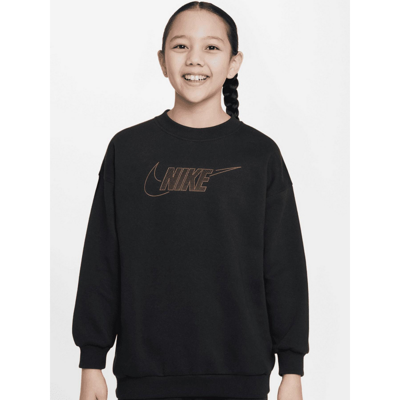 Sweat club shine noir fille - Nike