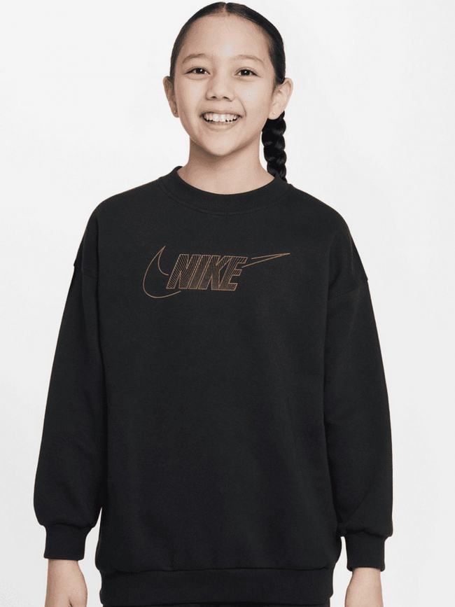 Sweat club shine noir fille - Nike