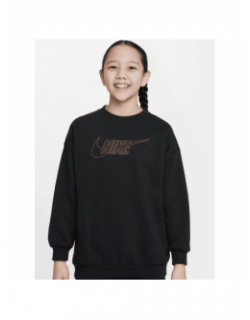 Sweat club shine noir fille - Nike