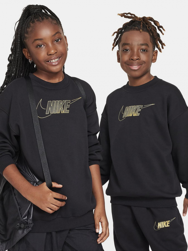 Sweat club shine noir fille - Nike