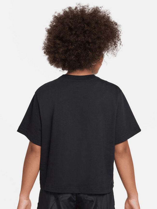 T-shirt crop nsw boxy logo doré noir fille - Nike