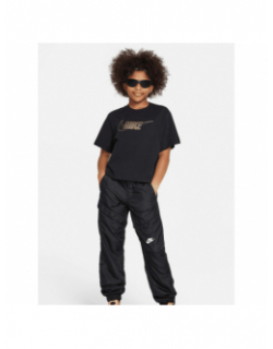 T-shirt crop nsw boxy logo doré noir fille - Nike