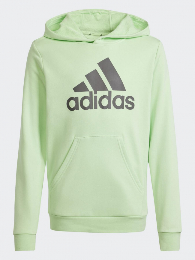 Sweat à capuche big logo vert enfant - Adidas