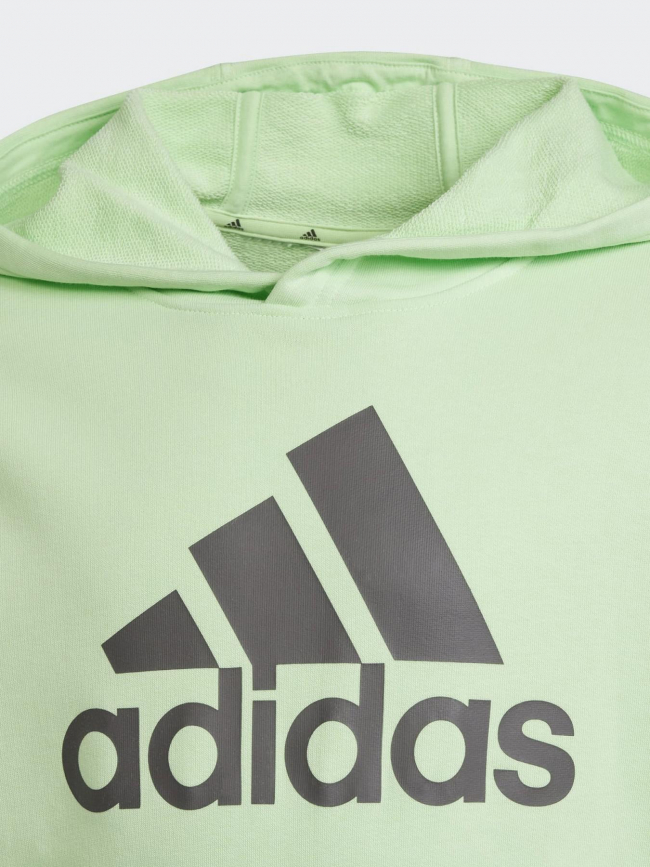 Sweat à capuche big logo vert enfant - Adidas