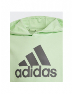 Sweat à capuche big logo vert enfant - Adidas