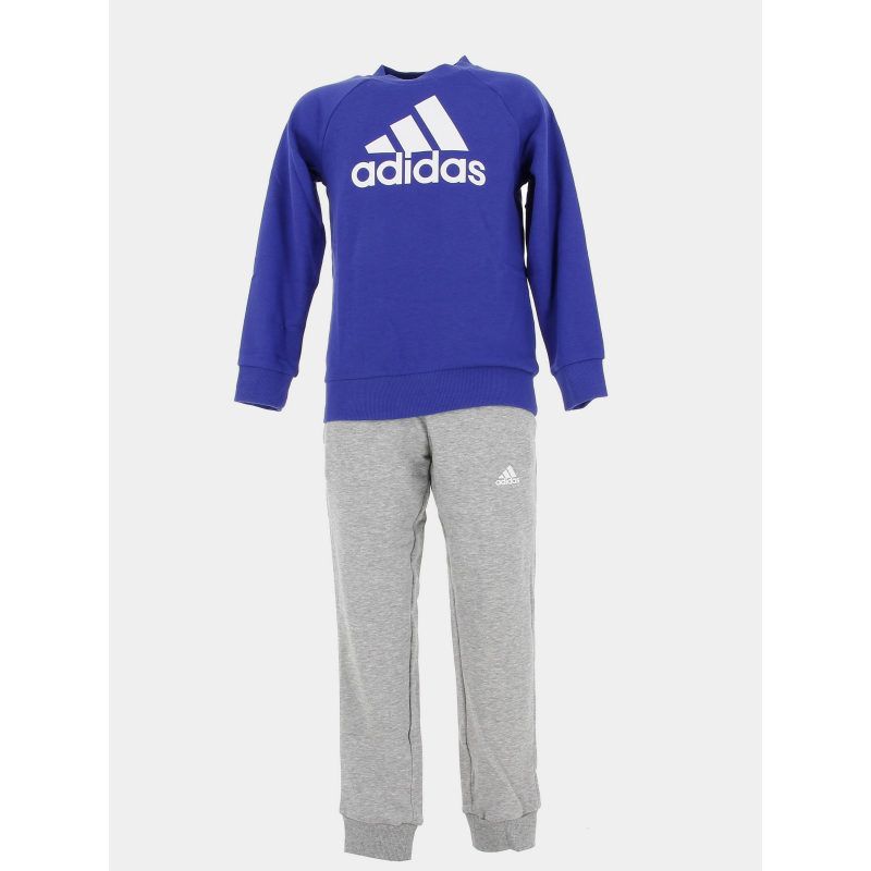 Ensemble jogging badge of sport bleu gris enfant - Adidas