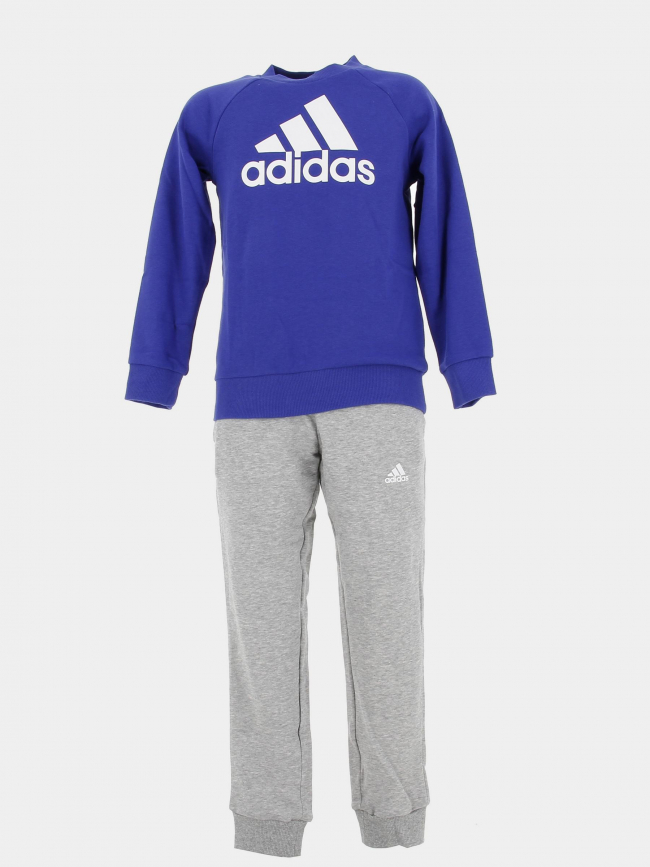 Ensemble jogging badge of sport bleu gris enfant - Adidas